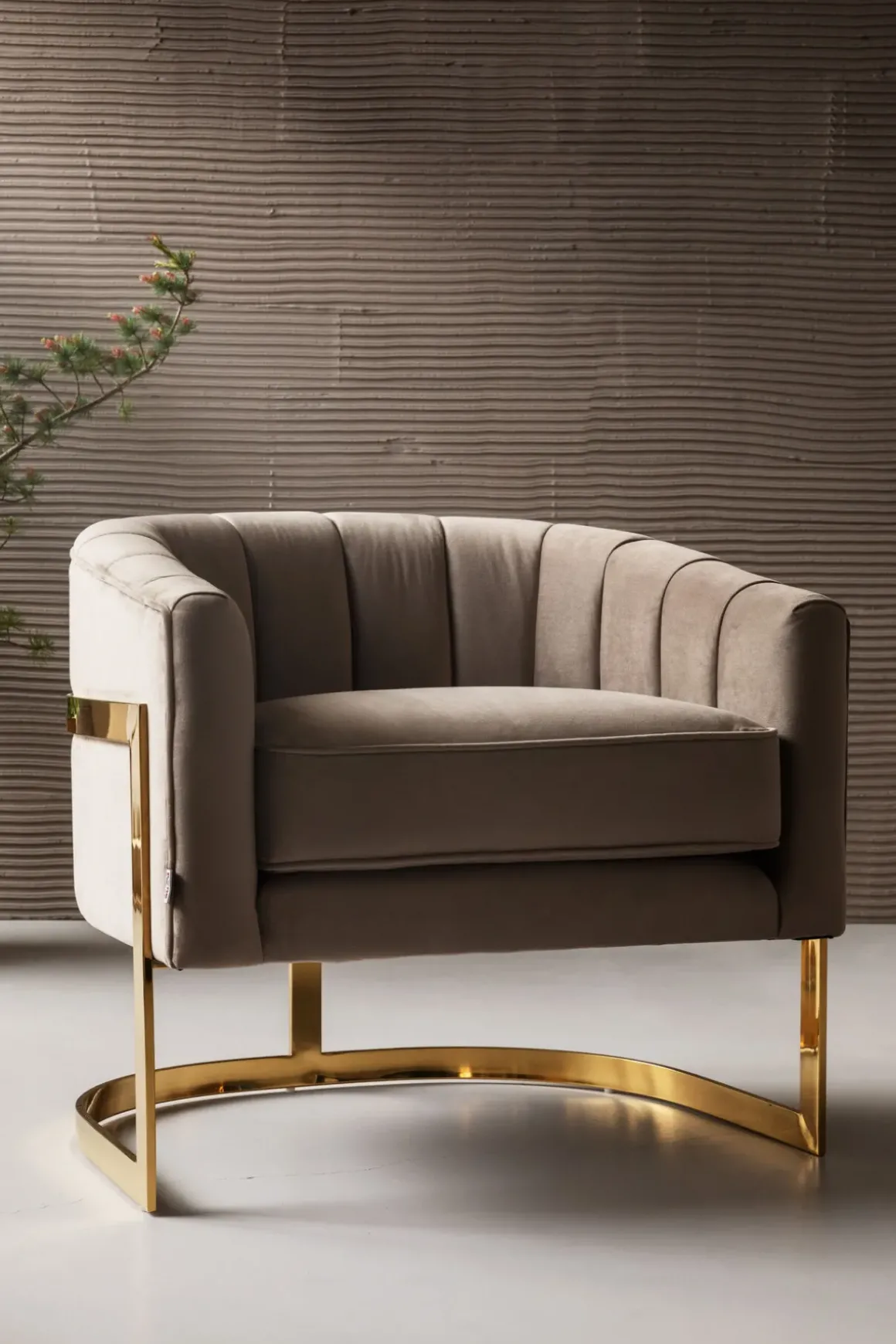Fåtölj Rure Elegance - Beige/Mässing - KARE Design