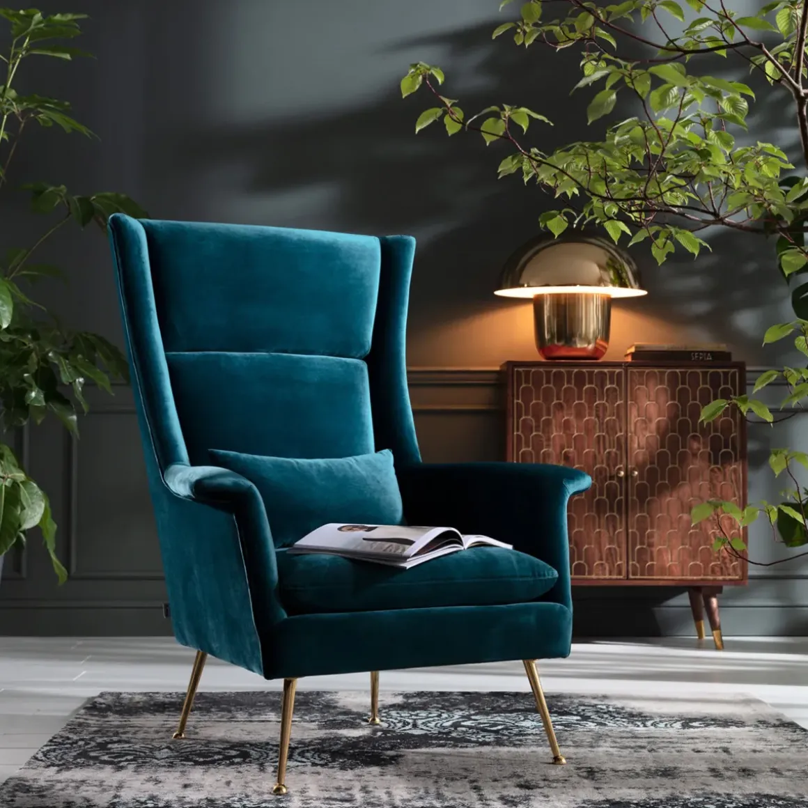 Fåtölj Vegas Forever Blå Grön - KARE Design