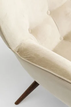 Fåtölj Vicky - Beige/Brunbetsade Ben - KARE Design