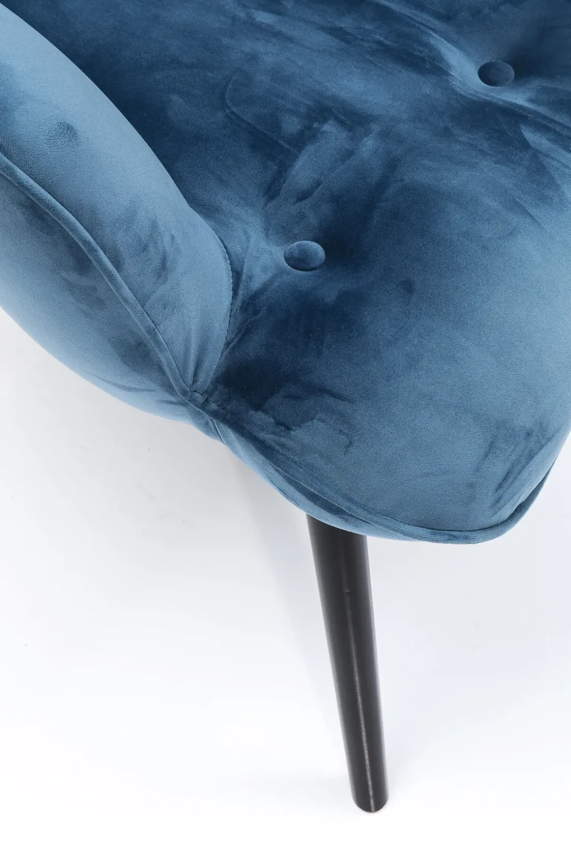 Fåtölj Vicky - Blågrön Sammet/Svarta Ben - KARE Design