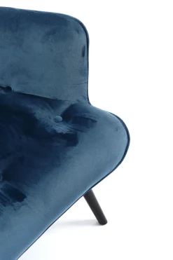 Fåtölj Vicky - Blågrön Sammet/Svarta Ben - KARE Design
