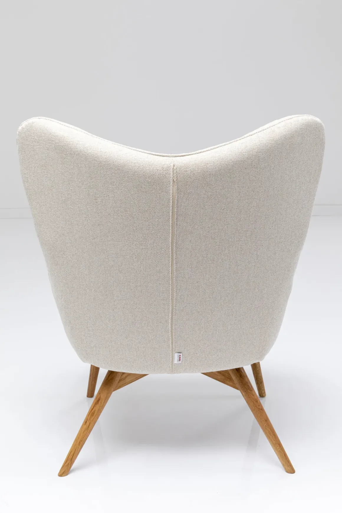 Fåtölj Vicky - Creme Vit/ Ben i ek - KARE Design