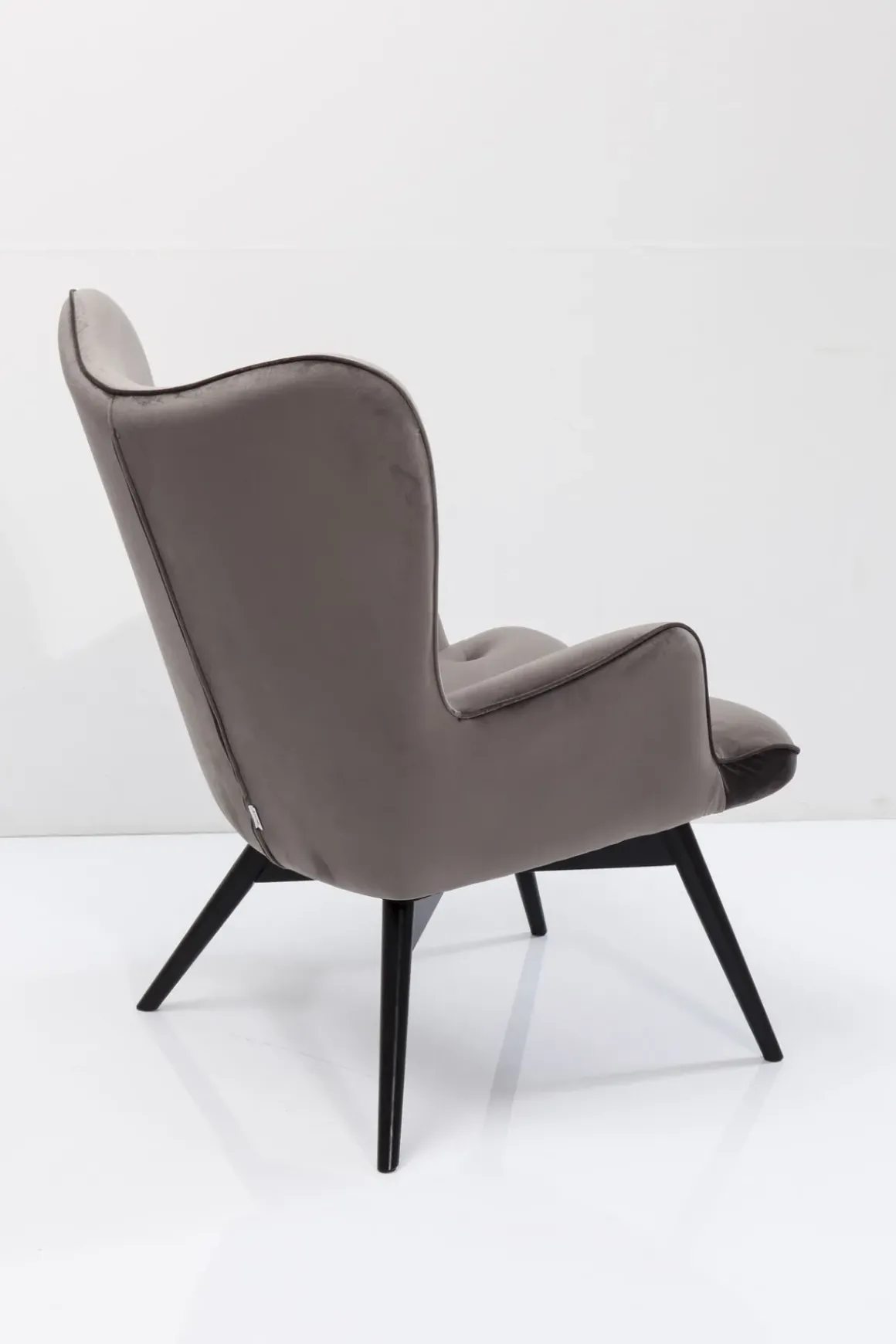 Fåtölj Vicky - Grå Sammet/Svarta Ben - KARE Design