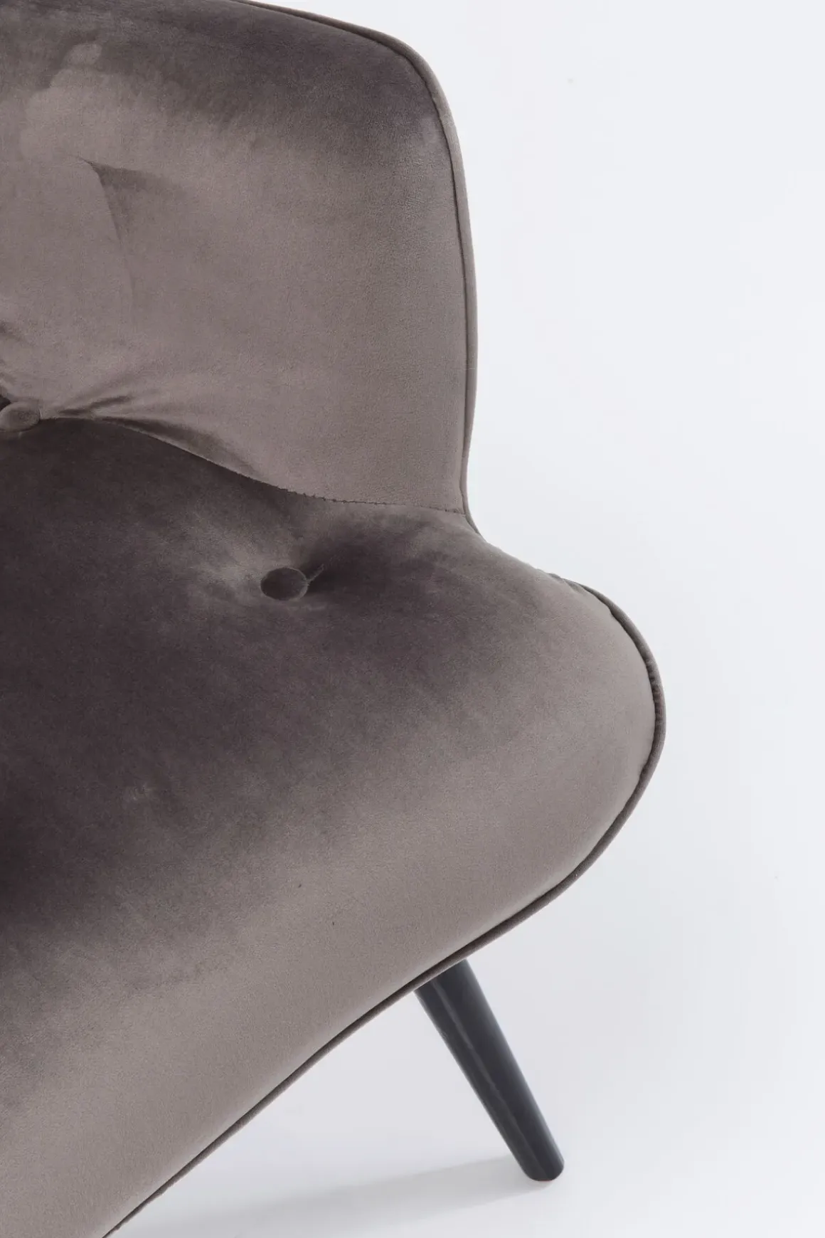 Fåtölj Vicky - Grå Sammet/Svarta Ben - KARE Design