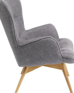 Fåtölj Vicky - Grå/Träben - KARE Design