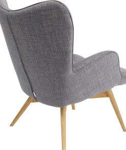 Fåtölj Vicky - Grå/Träben - KARE Design