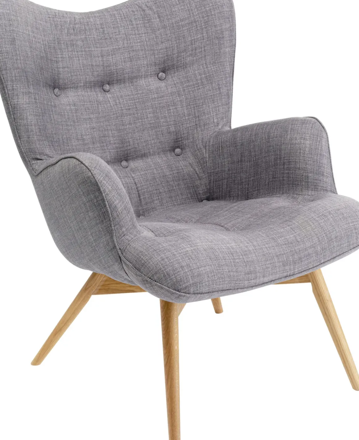 Fåtölj Vicky - Grå/Träben - KARE Design