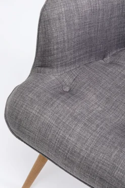 Fåtölj Vicky - Grå/Träben - KARE Design