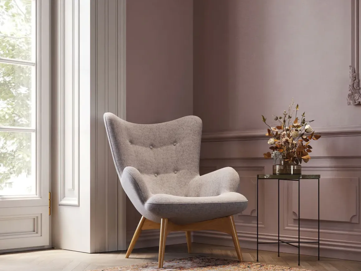 Fåtölj Vicky - Grå/Träben - KARE Design