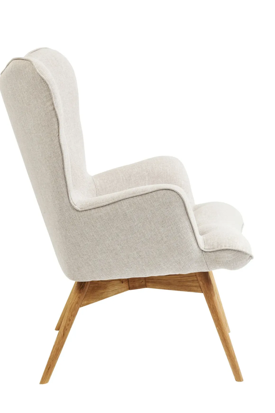 Fåtölj Vicky - Ljus Beige/Träben - KARE Design