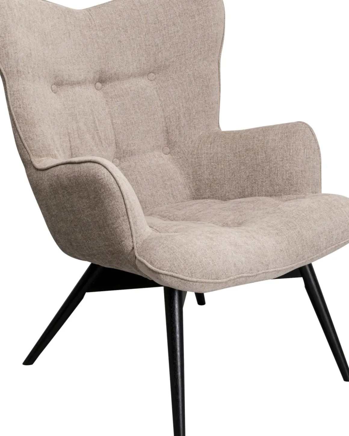 Fåtölj Vicky - Ljusbrun/Svarta Ben - KARE Design