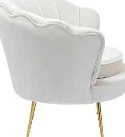 Fåtölj Water Lily - Beige/ Mässningsben - KARE Design