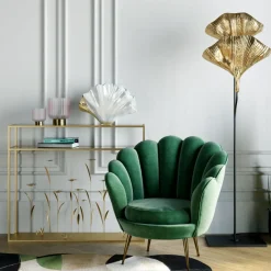 Fåtölj Water Lily - Guld/Mörkgrön - KARE Design