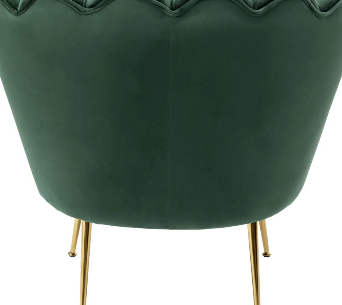 Fåtölj Water Lily - Guld/Mörkgrön - KARE Design