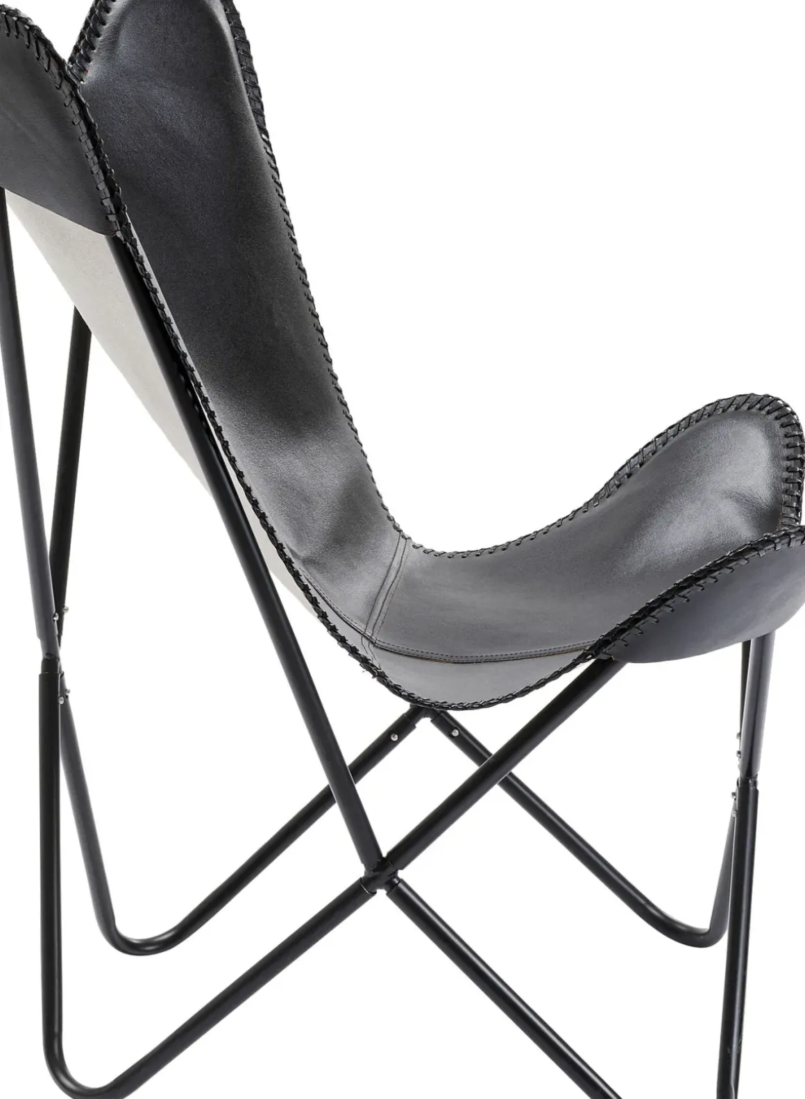Fåtölj Winny - Svart Läder - KARE Design