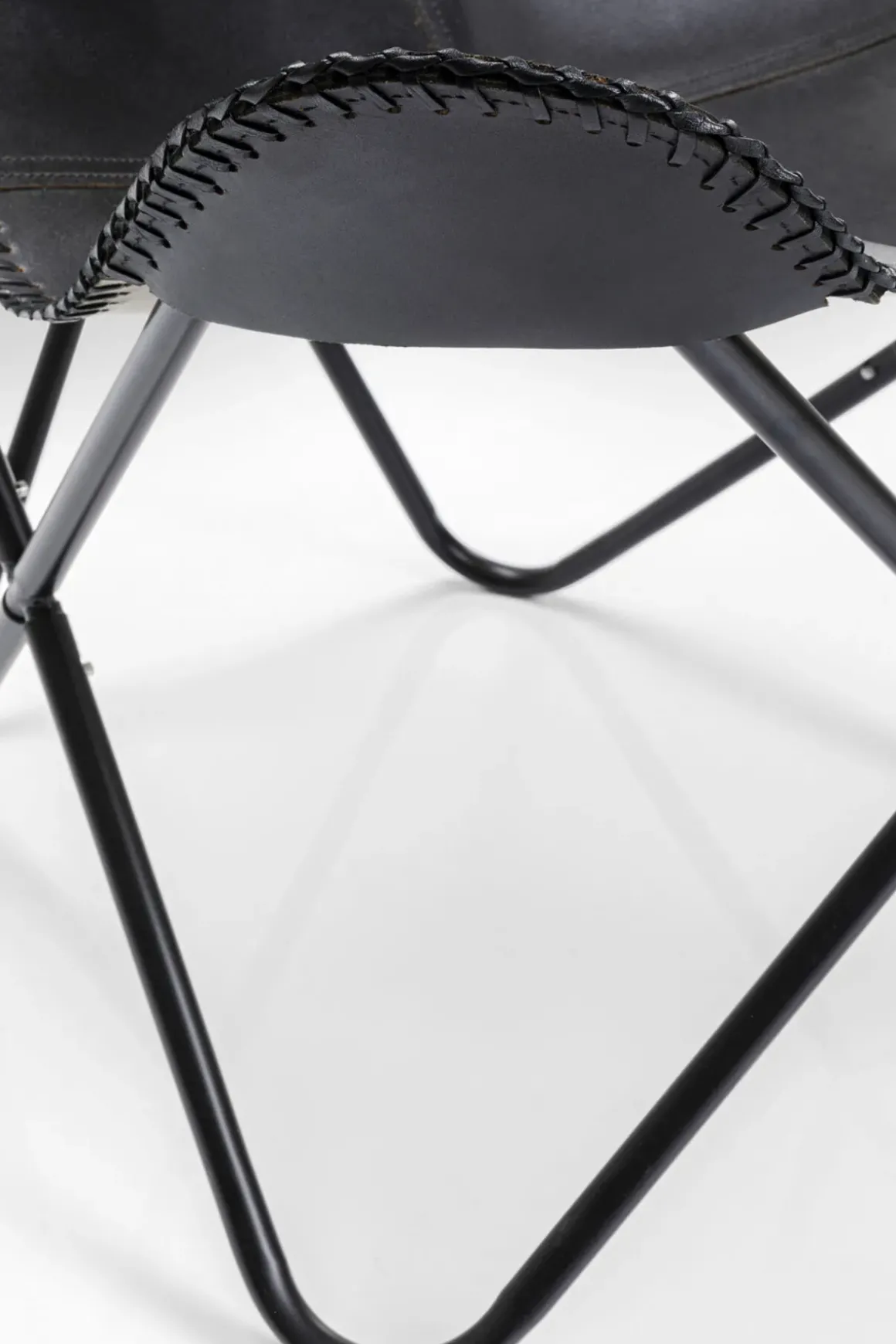 Fåtölj Winny - Svart Läder - KARE Design