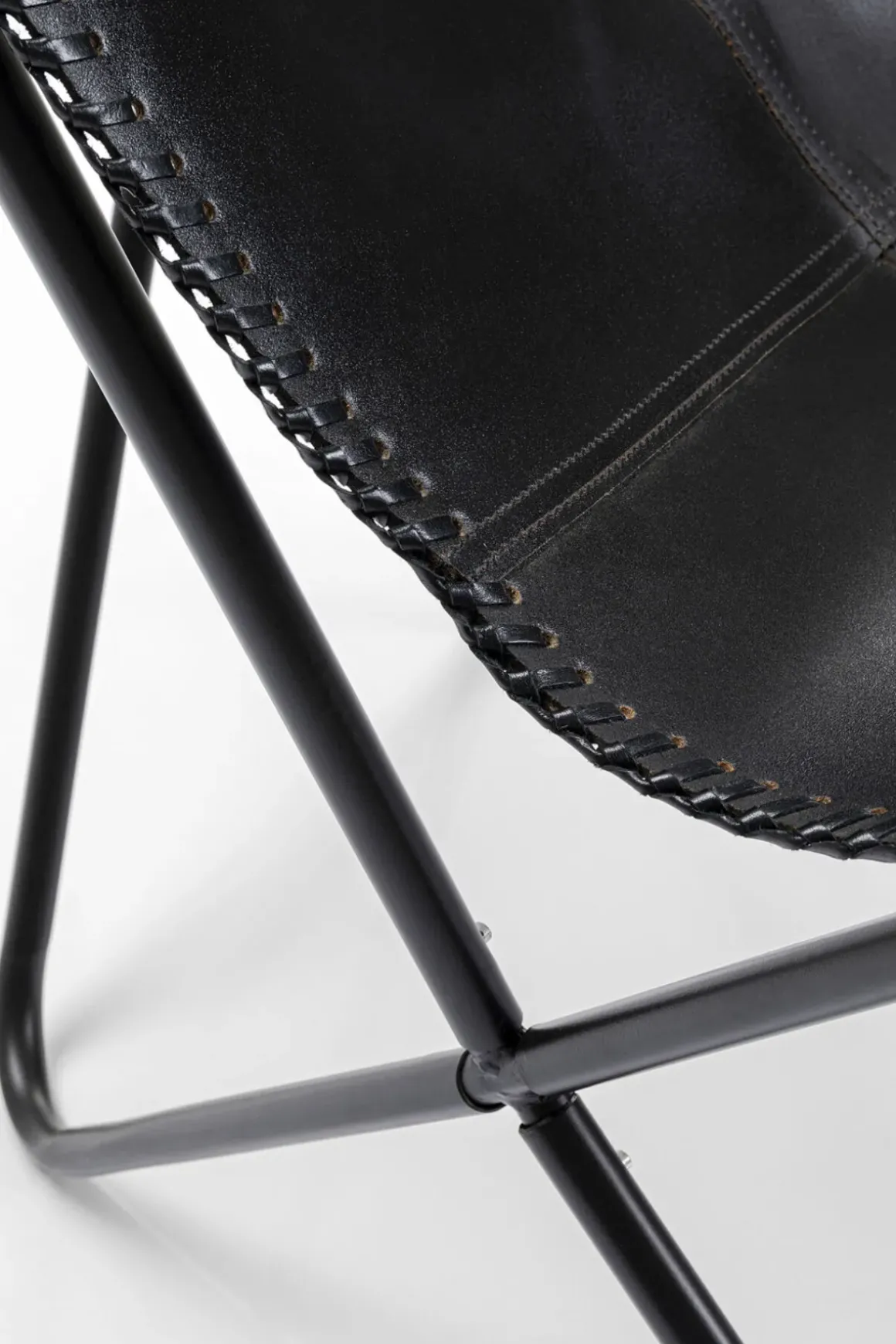 Fåtölj Winny - Svart Läder - KARE Design