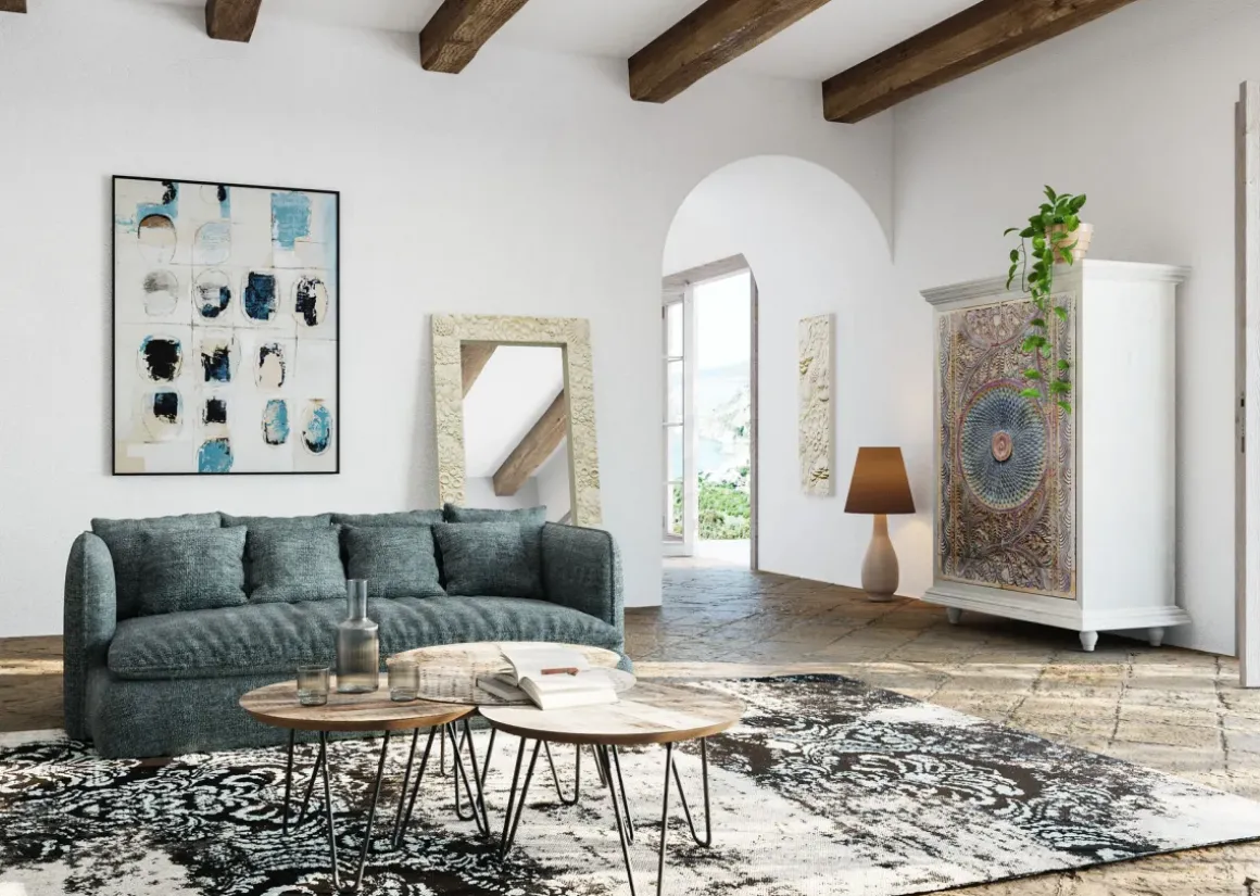 Garderob Goa - Ornament, Handgjord, 120x180cm - KARE Design