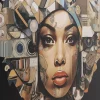 Glastavla Art Geo Women 3D, 120x120cm - KARE Design