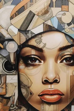 Glastavla Art Geo Women 3D, 120x120cm - KARE Design