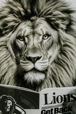 Glastavla Bath Lion, 60x80cm - KARE Design