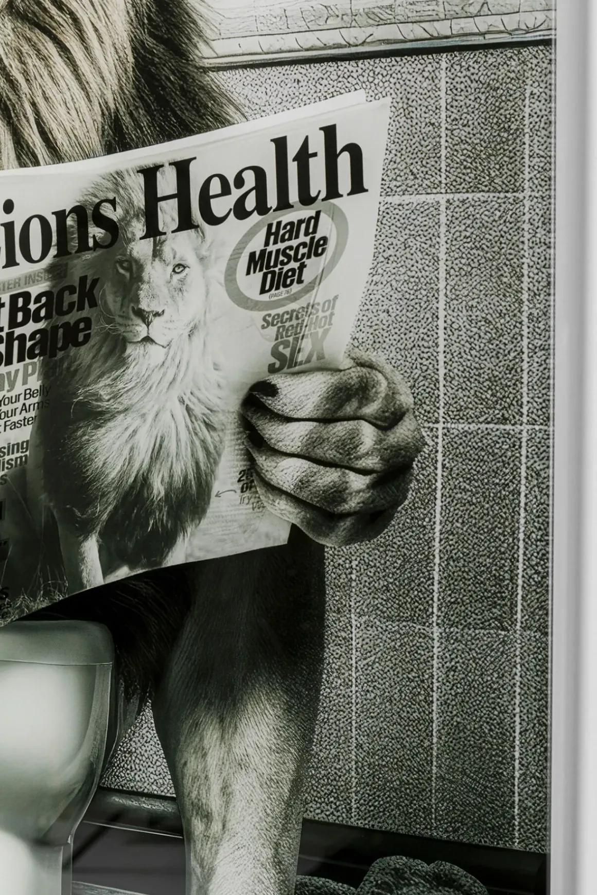 Glastavla Bath Lion, 60x80cm - KARE Design