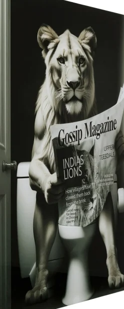 Glastavla Bath Tiger, 60x80cm - KARE Design