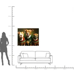 Glastavla Dog Family, 110x90cm - KARE Design