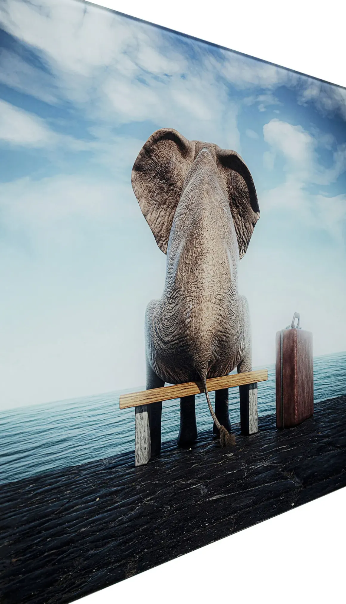 Glastavla Elephant Journey - Elefant, 60x40cm - KARE Design