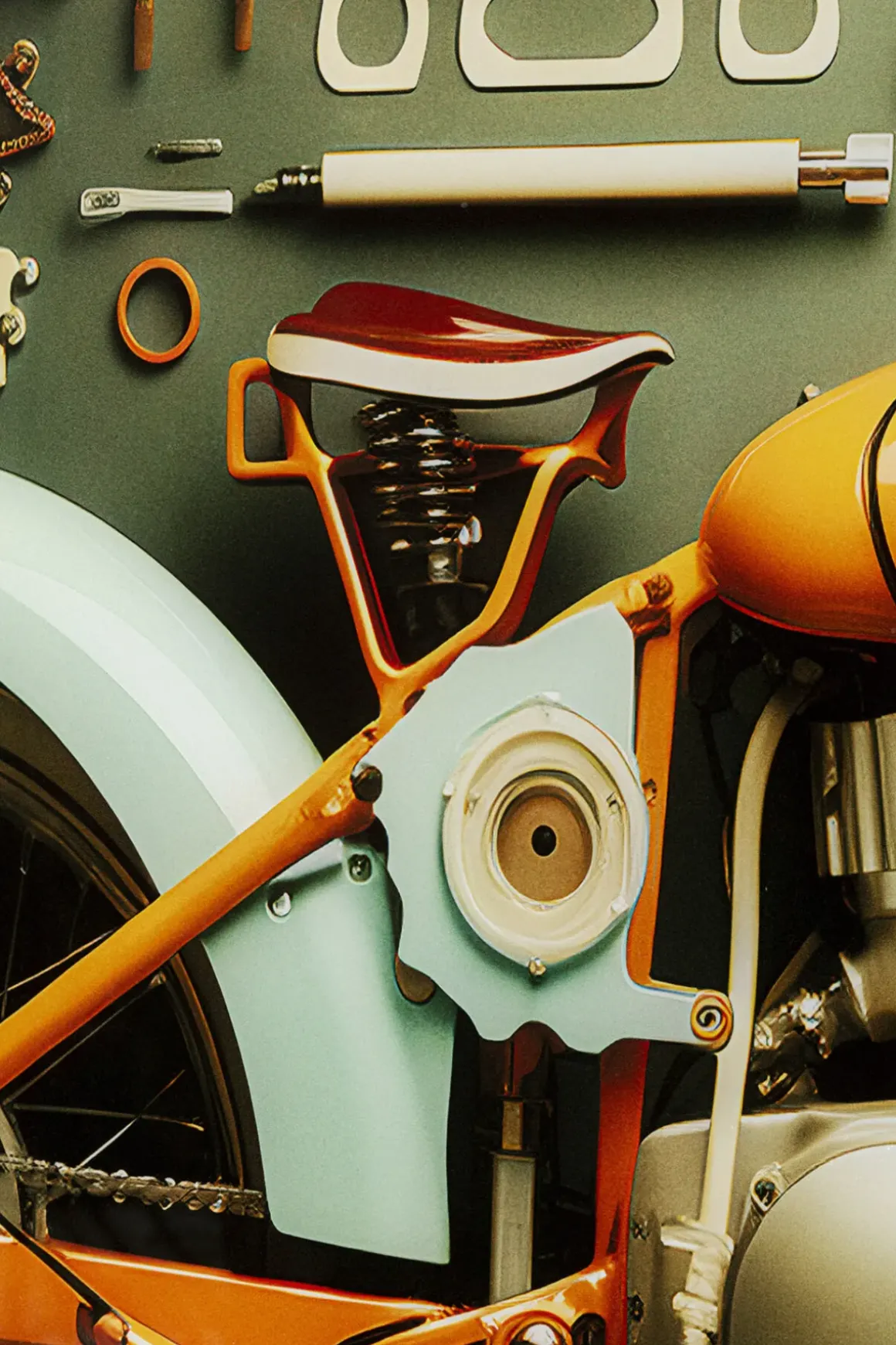 Glastavla Garage Motorbike, 60x80cm - KARE Design