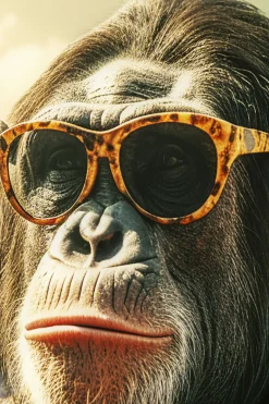 Glastavla Holiday Monkey, 80x60cm - KARE Design