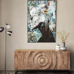 Glastavla Lady Flower, 100x150cm - KARE Design