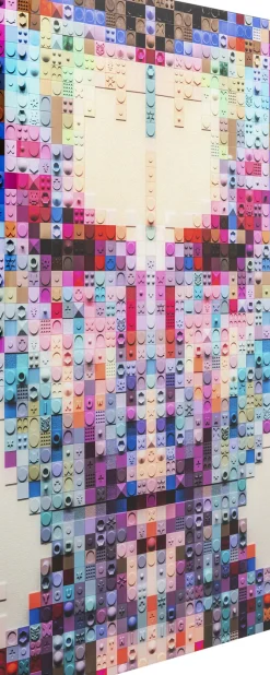 Glastavla Pixel Face, 120x80cm - KARE Design