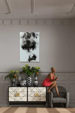 Glastavla Smokey Hair, 100x150cm - KARE Design