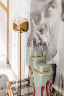 Goblet Golvlampa - Mässing och Tonat Glas, 160cm - KARE Design