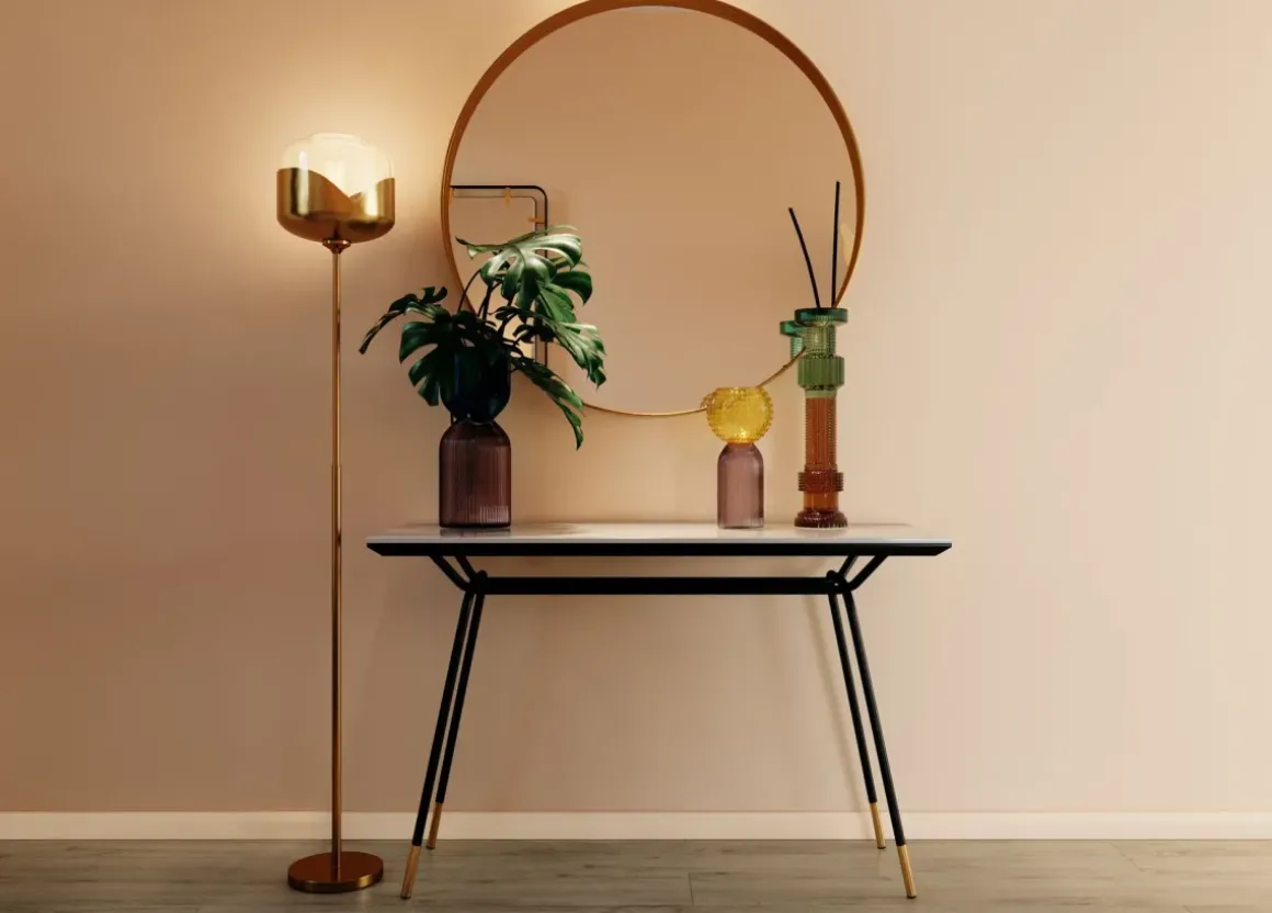 Goblet Golvlampa - Mässing och Tonat Glas, 160cm - KARE Design