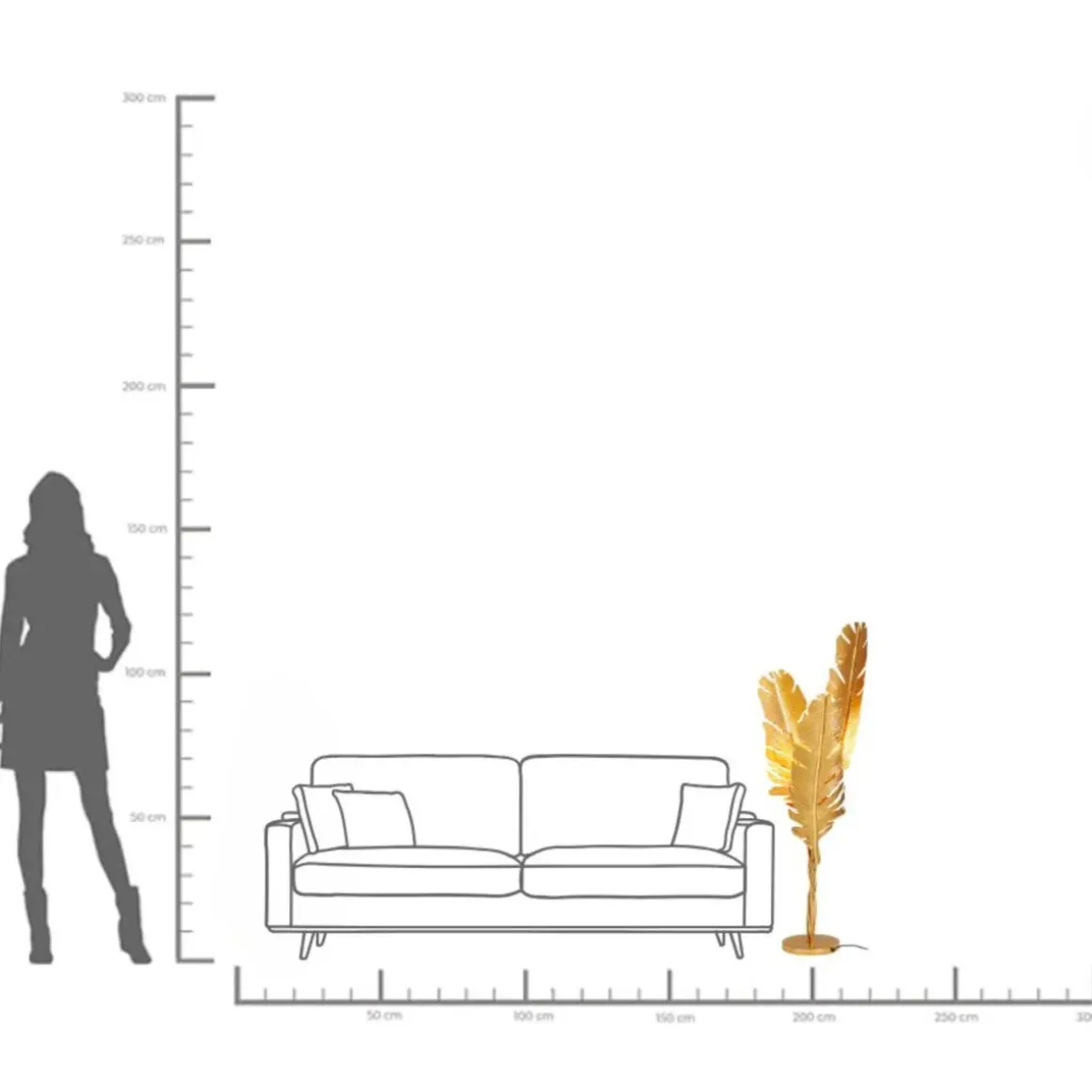 Golvlampa Akile, 123cm - KARE Design