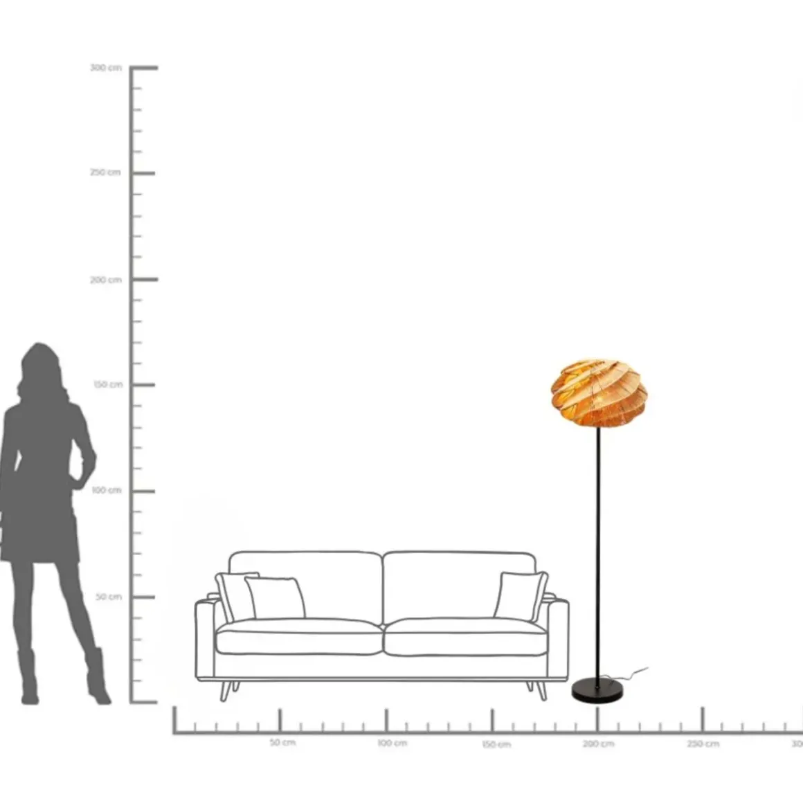 Golvlampa Aloha Whirl, 160cm - KARE Design