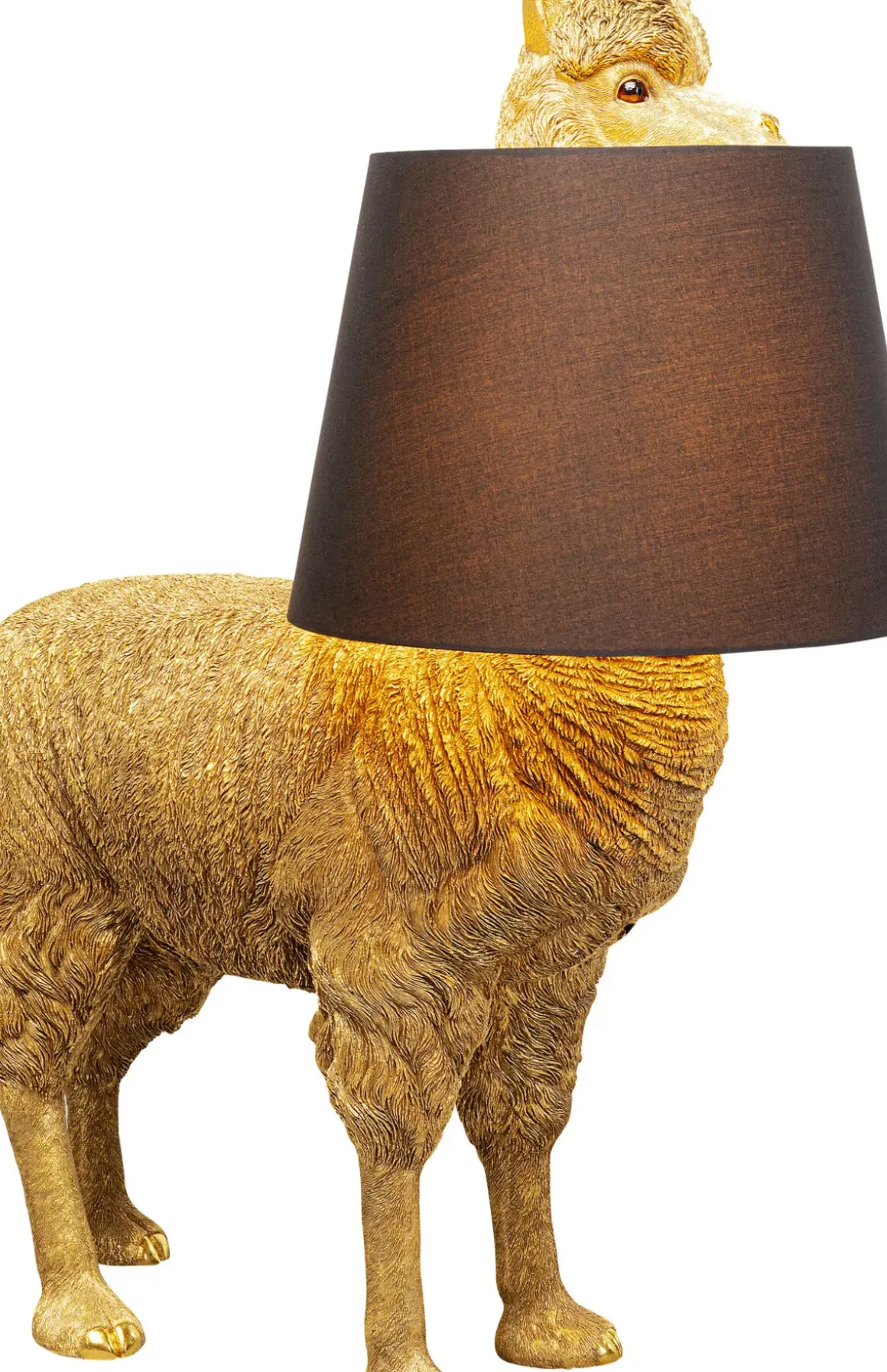 Golvlampa Alpaca - Alpacka, Guld Med Svart Skärm, 108cm - KARE Design