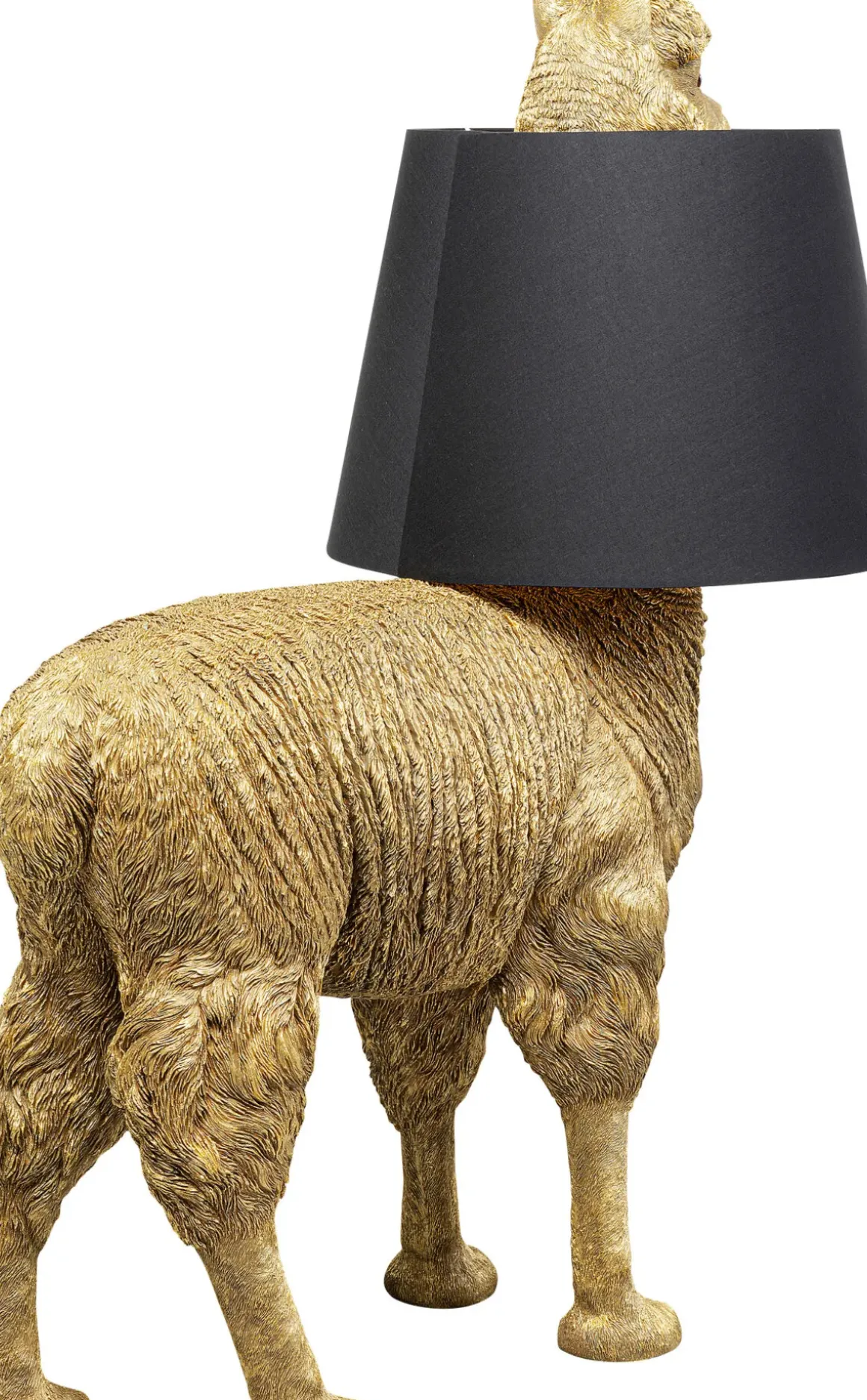 Golvlampa Alpaca - Alpacka, Guld Med Svart Skärm, 108cm - KARE Design