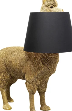 Golvlampa Alpaca - Alpacka, Guld Med Svart Skärm, 108cm - KARE Design
