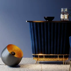 Golvlampa Apollon - Antracitgrå/Guld Ø50cm - KARE Design