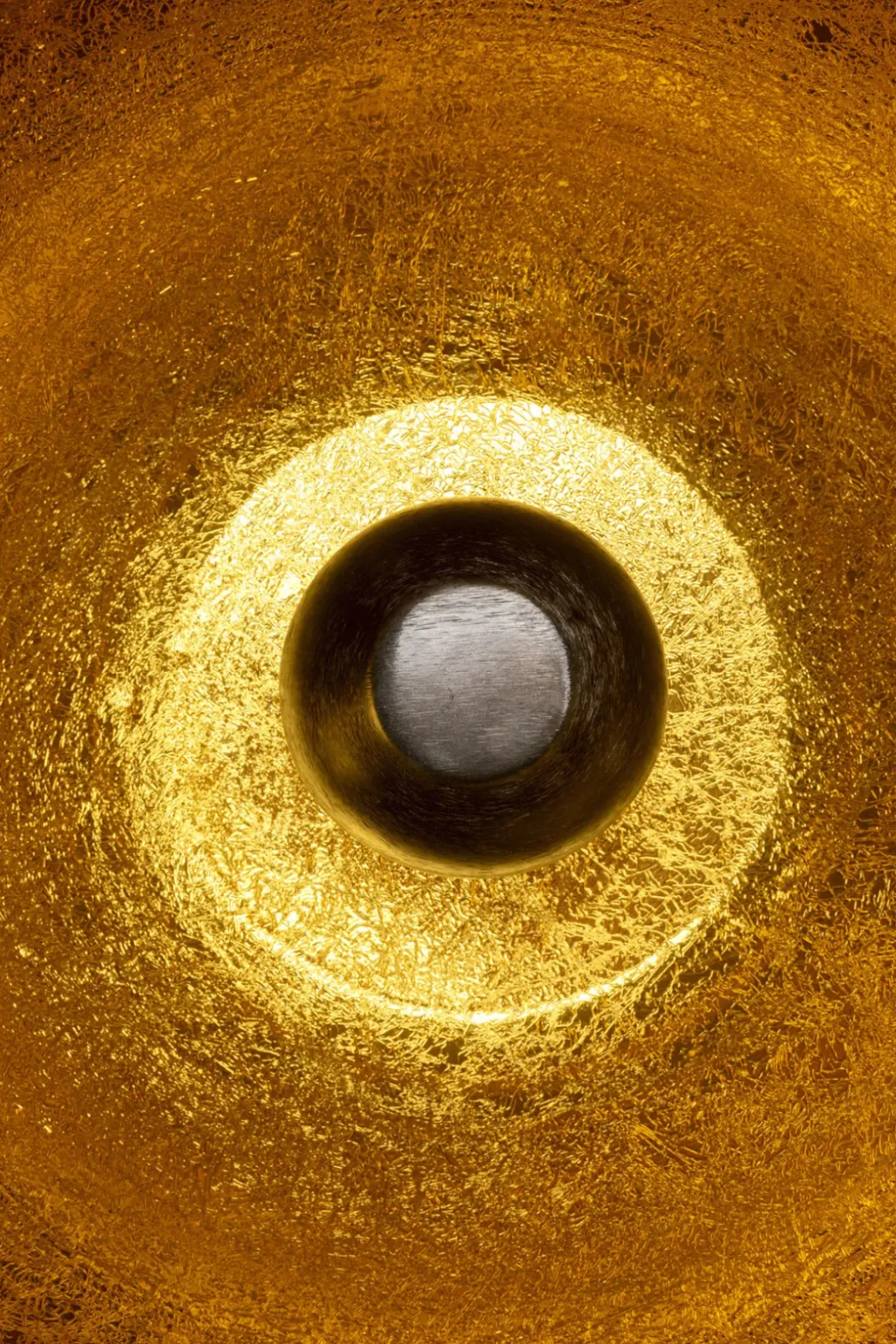 Golvlampa Apollon - Antracitgrå/Guld Ø50cm - KARE Design