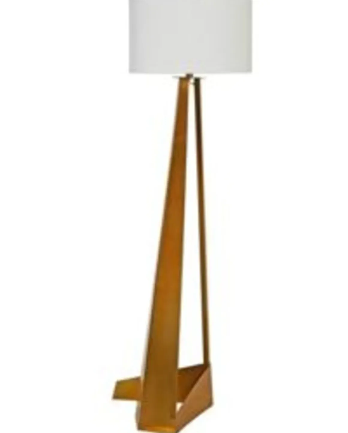 Golvlampa Art Swing - Fot på Mässing, vit skärm, 150cm - KARE Design