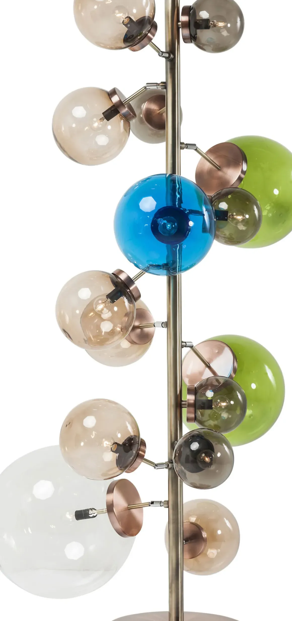 Golvlampa Balloon Colore - Färgade kupor i Glas 15 st, 160cm - KARE Design