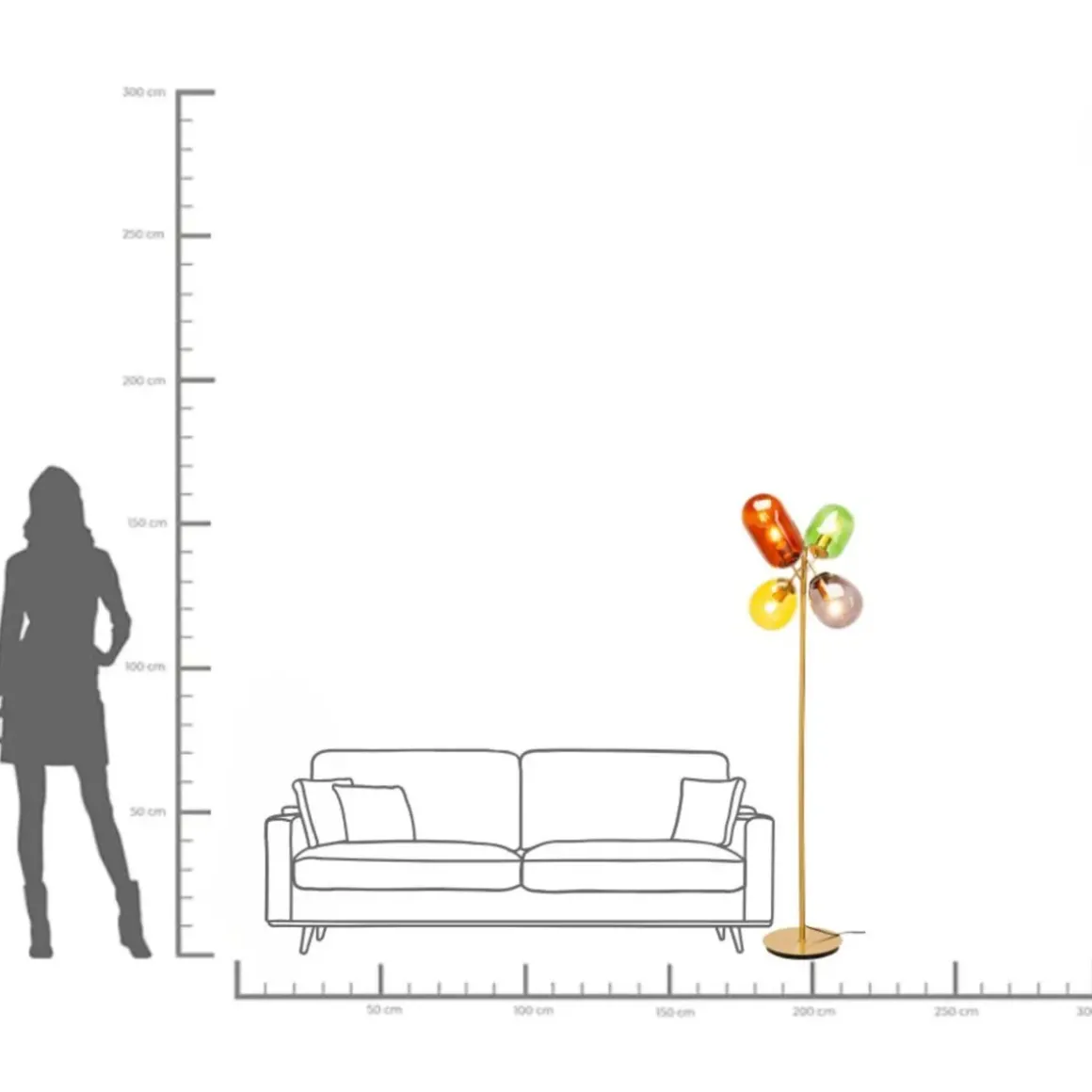 Golvlampa Balloon Dance, 160cm - KARE Design