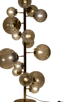 Golvlampa Balloon -Mässing/Rökigt Glas, 160cm - KARE Design