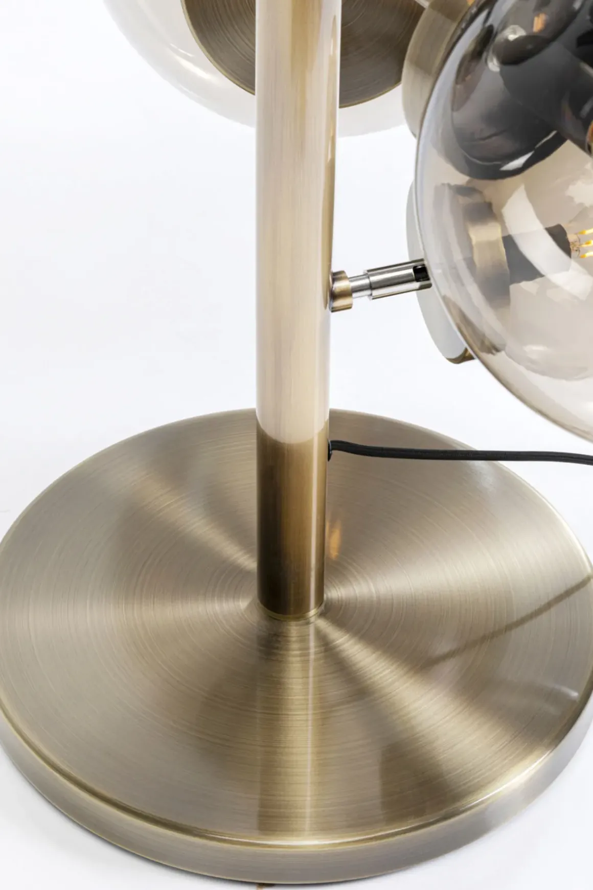 Golvlampa Balloon -Mässing/Rökigt Glas, 160cm - KARE Design