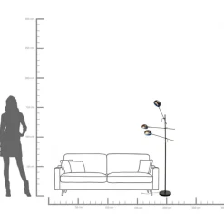 Golvlampa Bola Trio, 160cm - KARE Design