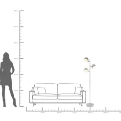 Golvlampa Calotta Krom - 3 Riktbara Lampor - KARE Design